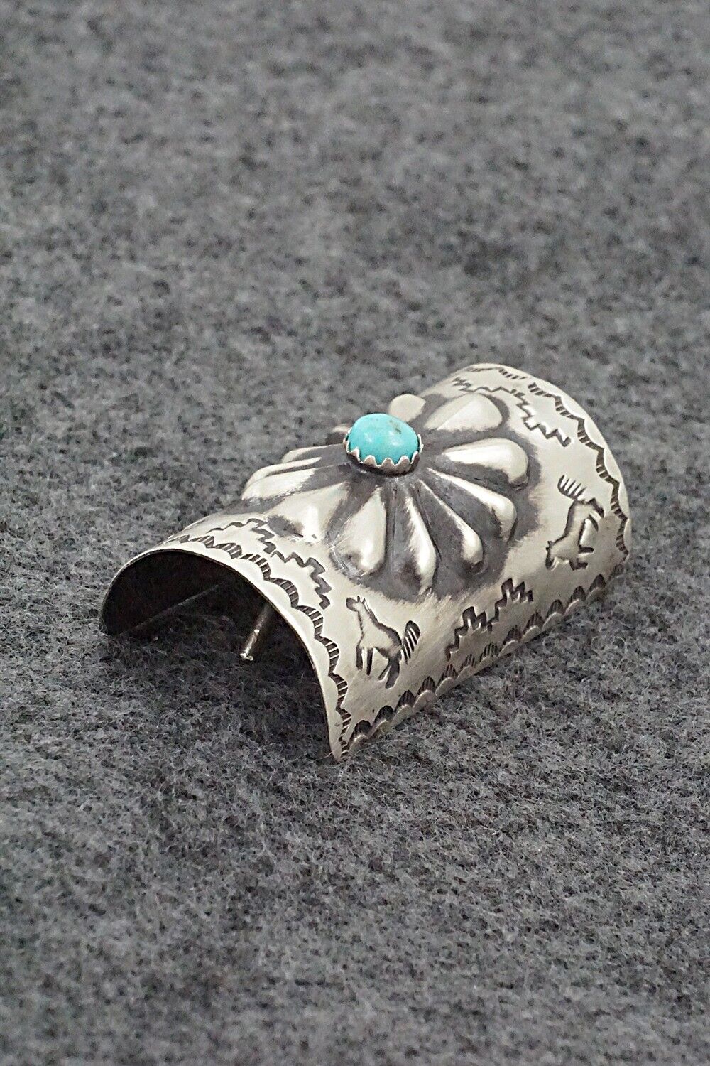 Turquoise & Sterling Silver Hair Pin - Arlene Soce