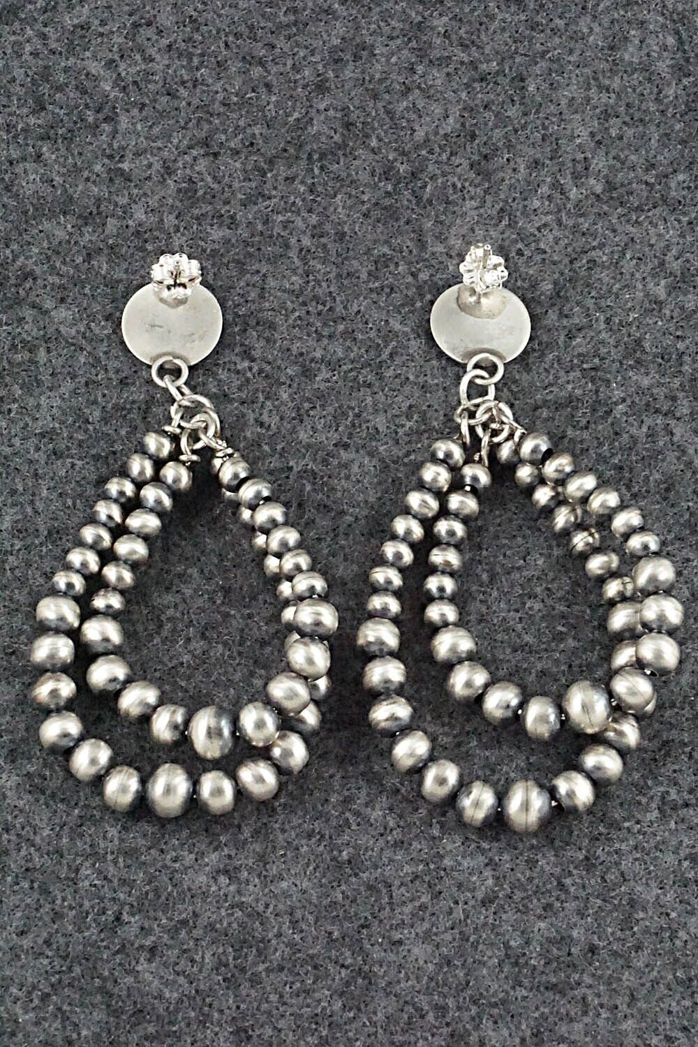 Sterling Silver Navajo Pearl Earrings - Jan Mariano