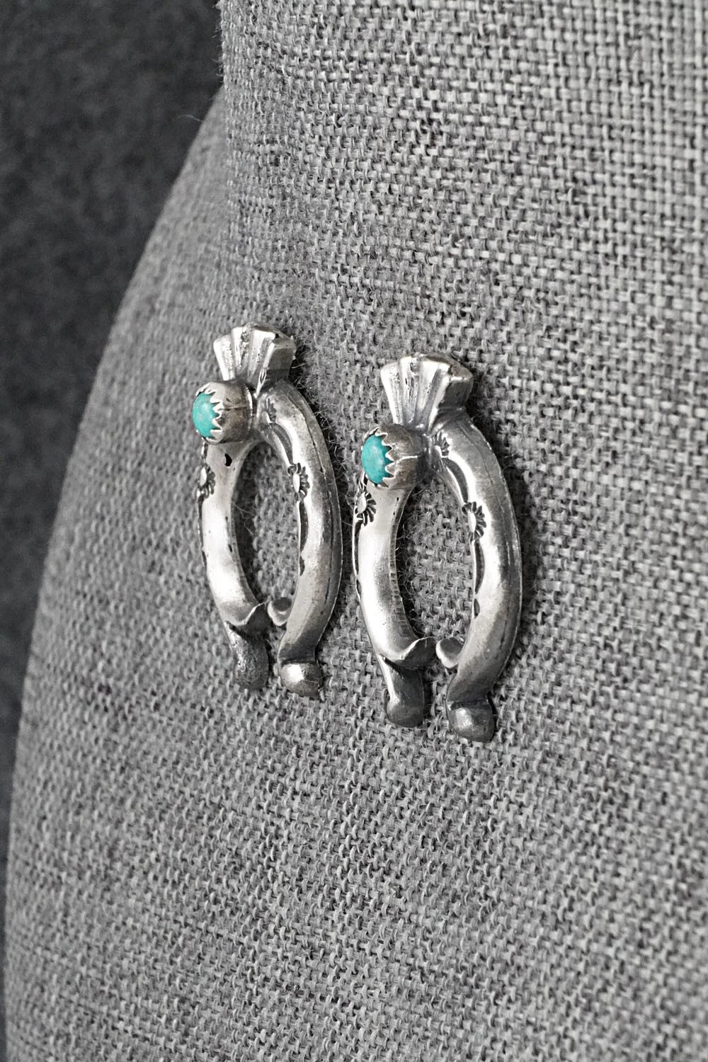 Turquoise & Sterling Silver Earrings - Adrienne Gordon