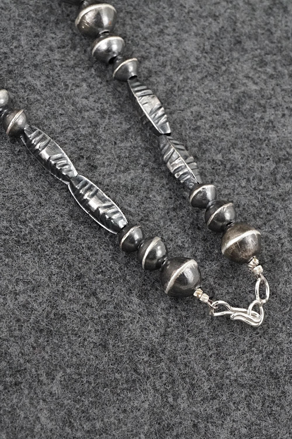 Sterling Silver Navajo Pearl Necklace 24" - Vintage