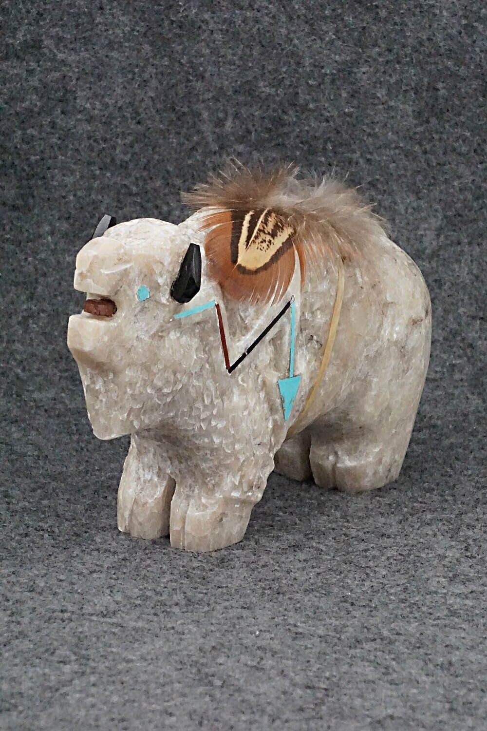 Buffalo Navajo Fetish Carving - Ben Livingston