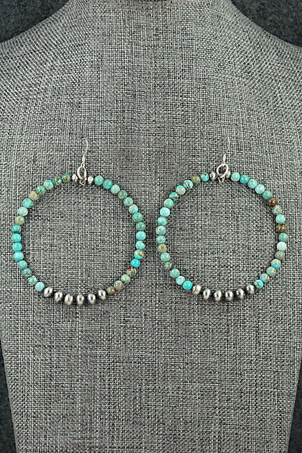 Turquoise & Sterling Silver Earrings - Doreen Jake