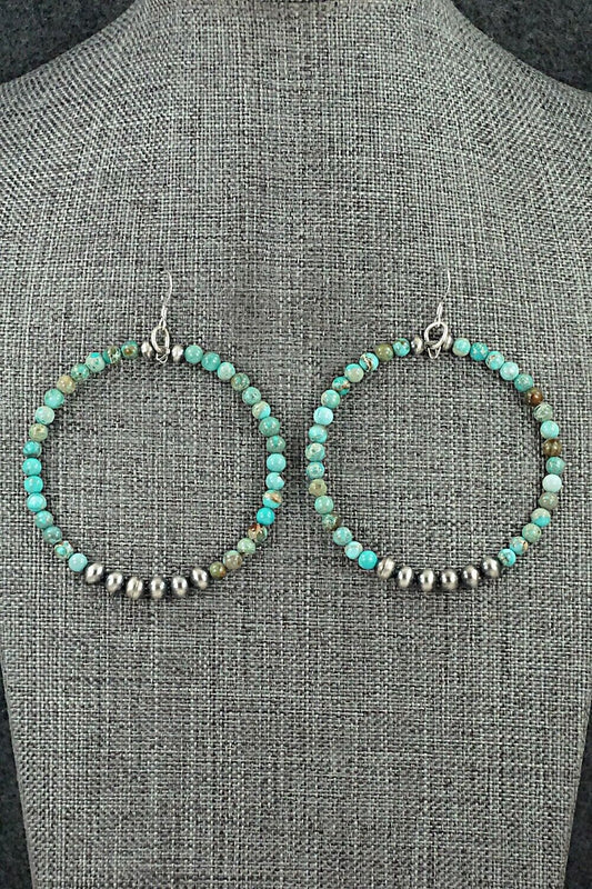 Turquoise & Sterling Silver Earrings - Doreen Jake