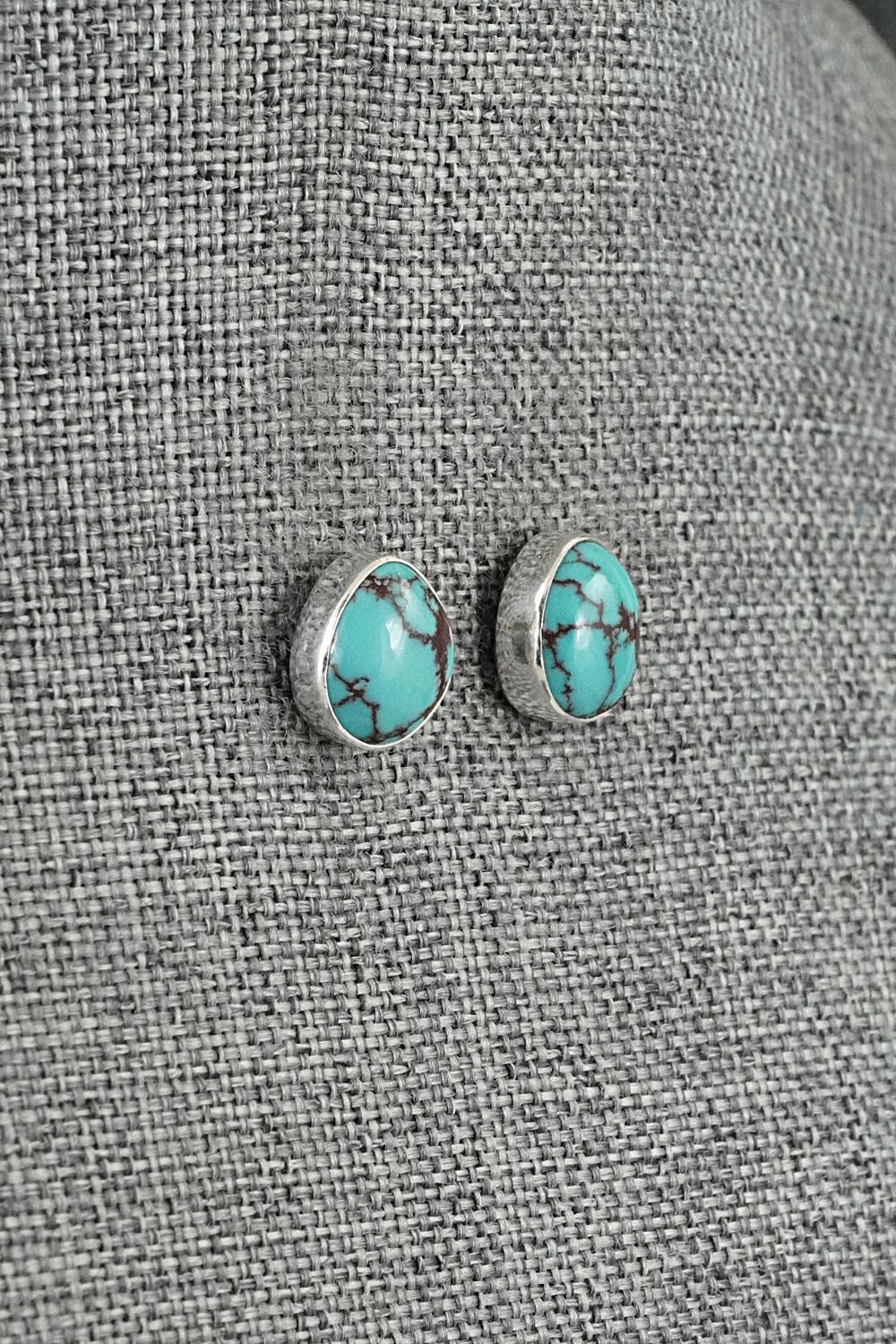 Turquoise & Sterling Silver Earrings - Eugene Gruber