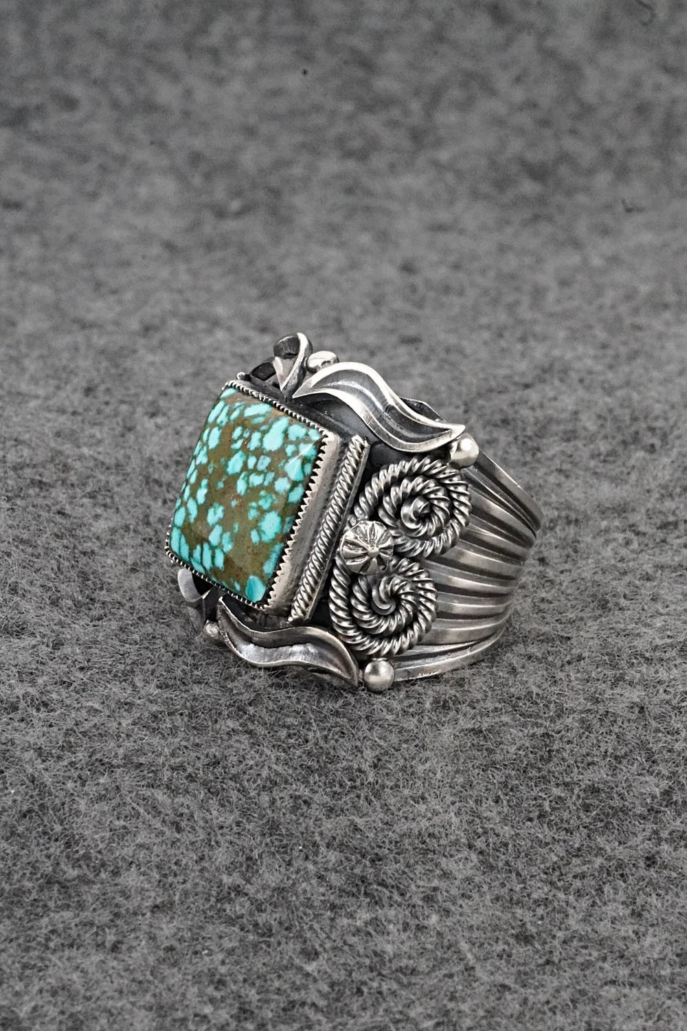 Turquoise & Sterling Silver Ring - Delbert Gordon - Size 11.5