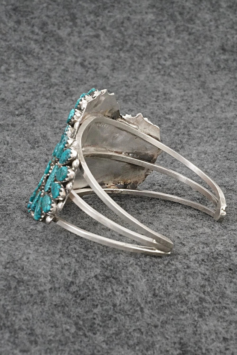 Turquoise & Sterling Silver Bracelet - Griffin & Vangie Tsabetsaye