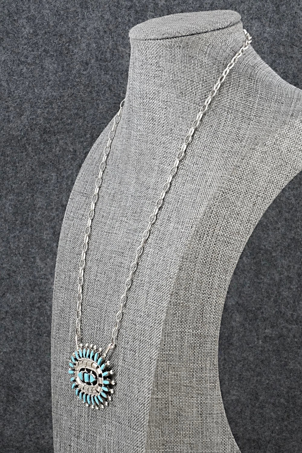 Turquoise & Sterling Silver Necklace - Evonne Hustito