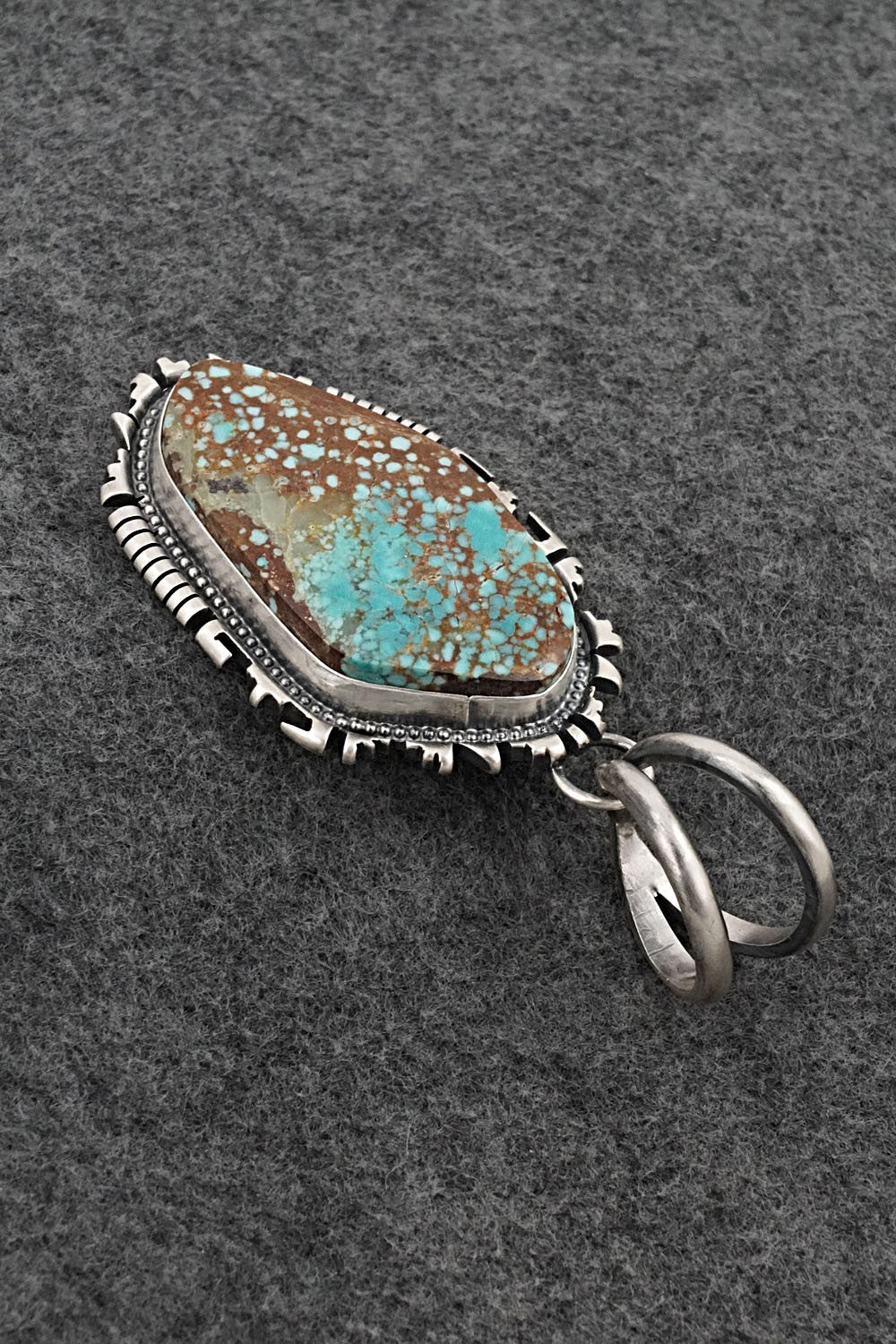 Turquoise & Sterling Silver Pendant - Randy Billy