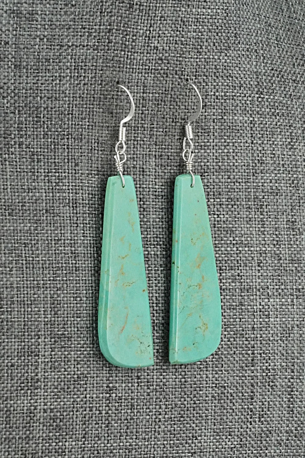 Turquoise & Sterling Silver Earrings - Lupe Lovato