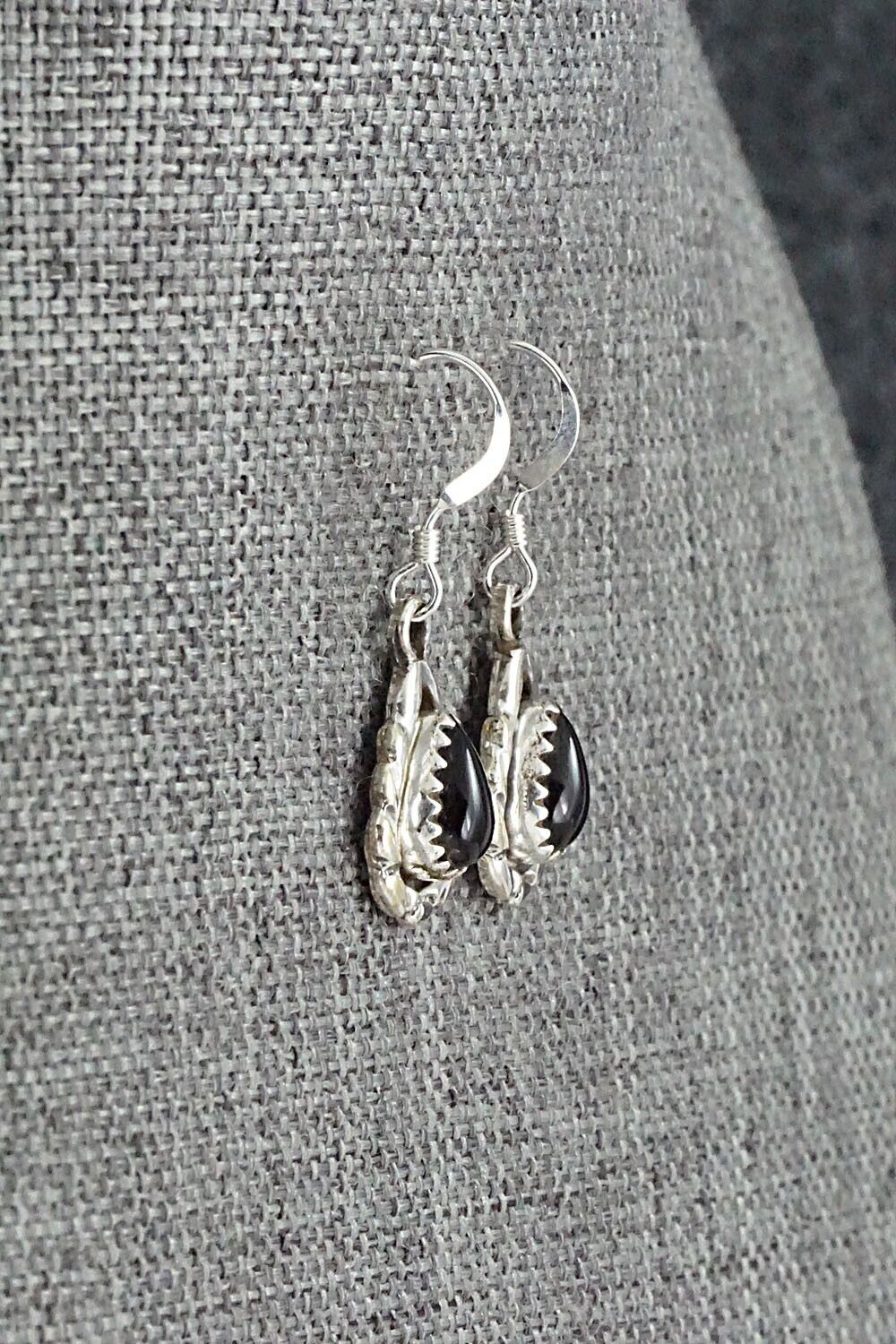 Onyx & Sterling Silver Earrings - Annie Spencer