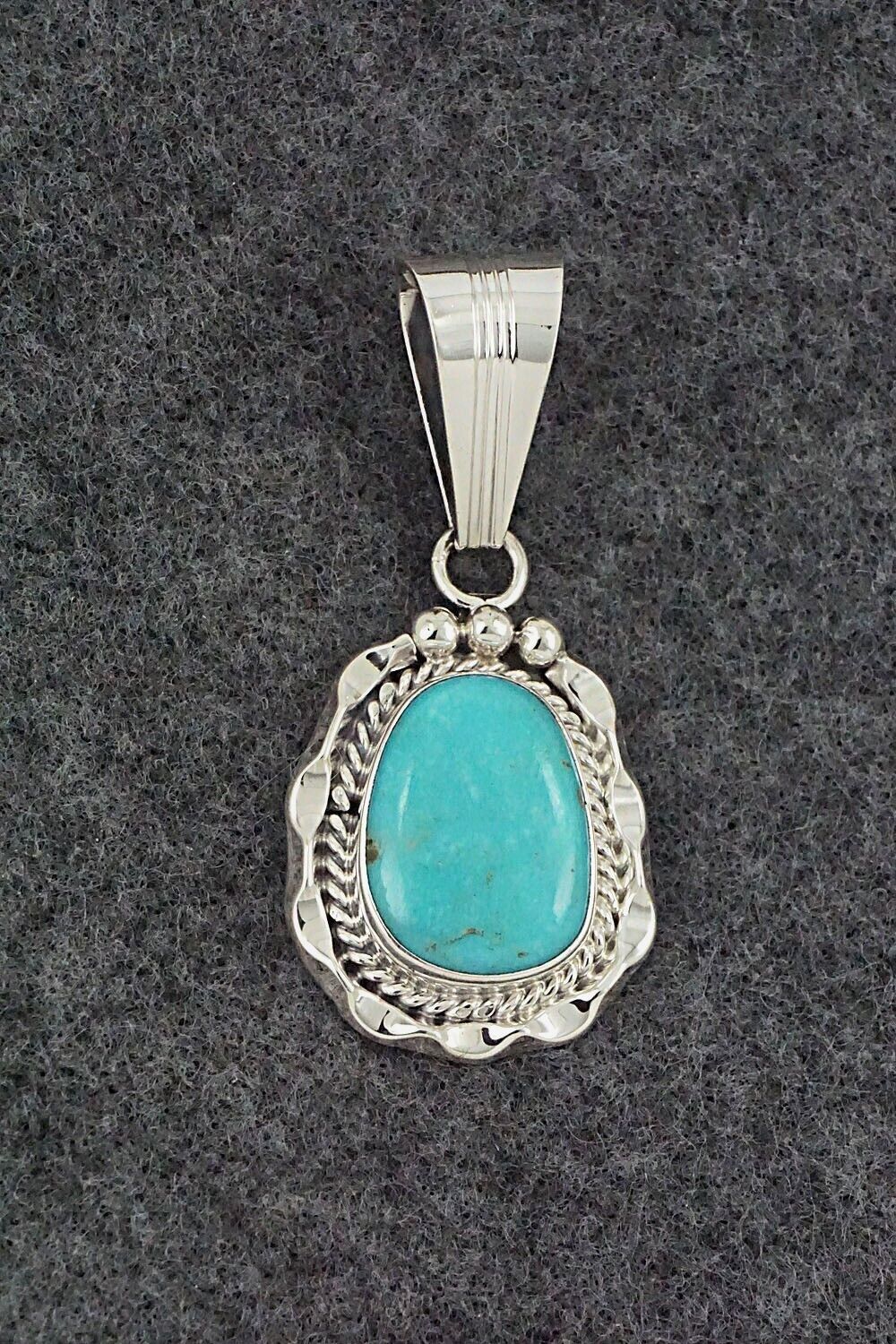 Turquoise & Sterling Silver Pendant - Samuel Yellowhair