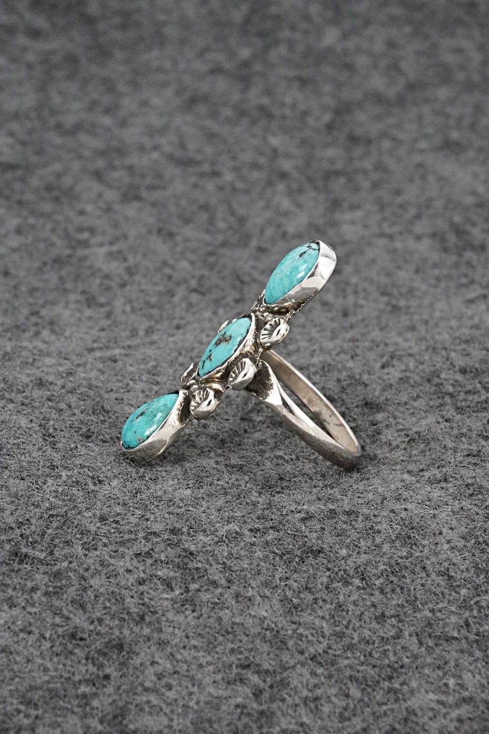Turquoise & Sterling Silver Ring - Priscilla Reeder - Size 8
