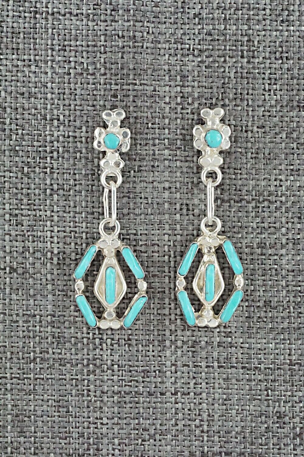 Turquoise & Sterling Silver Earrings - Phyllis Panteah