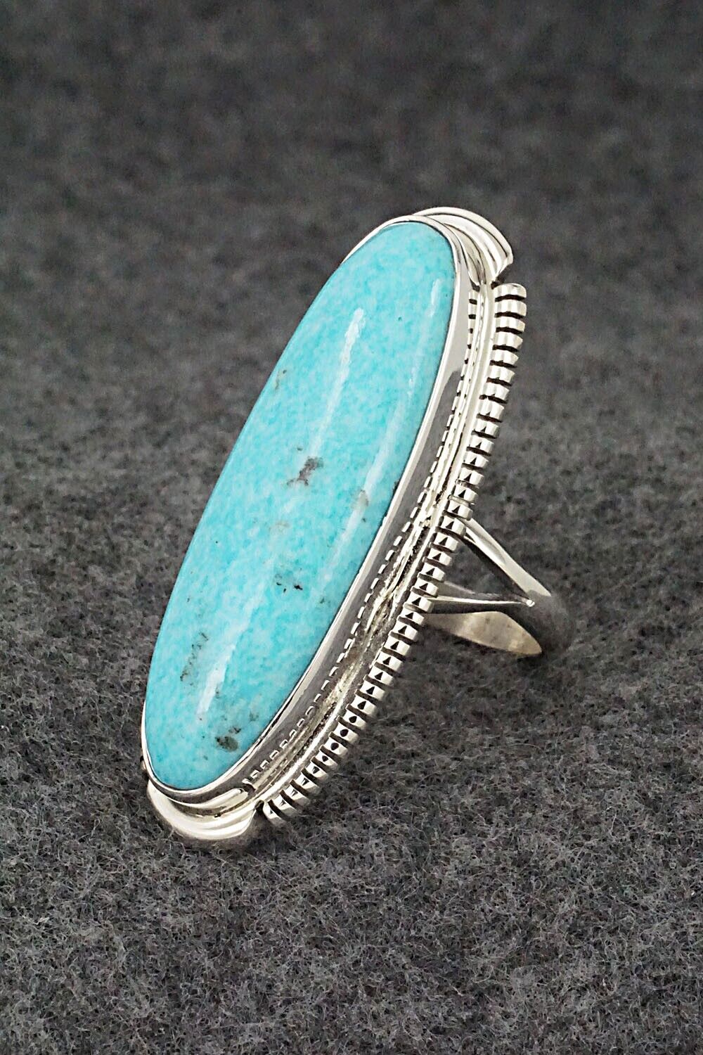 Turquoise & Sterling Silver Ring - James Francisco - Size 8.75