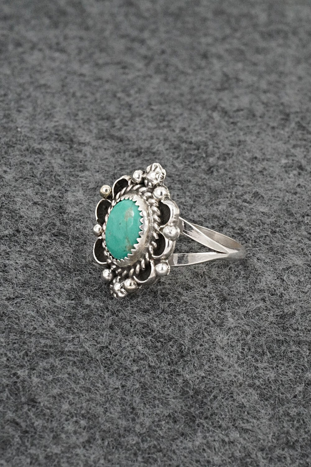 Turquoise & Sterling Silver Ring - Frieda Martinez - Size 7