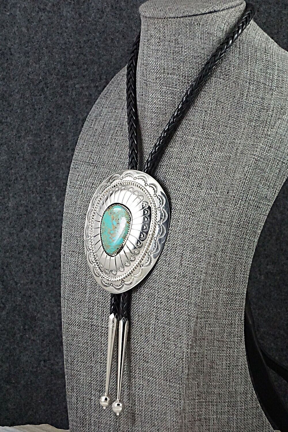 Turquoise & Sterling Silver Bolo Tie - Wilbert Muskett Sr.
