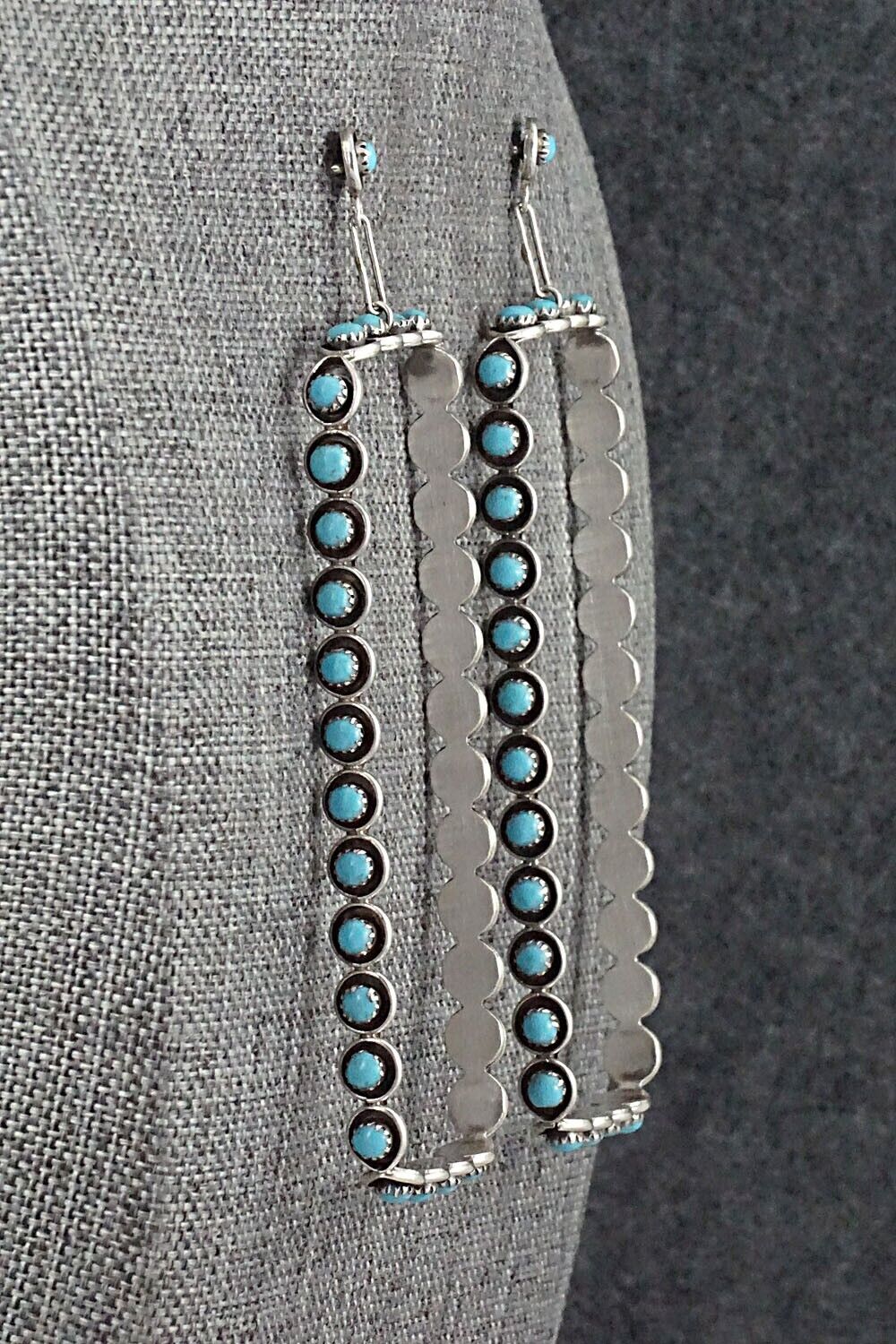 Turquoise & Sterling Silver Earrings - Iva Booqua