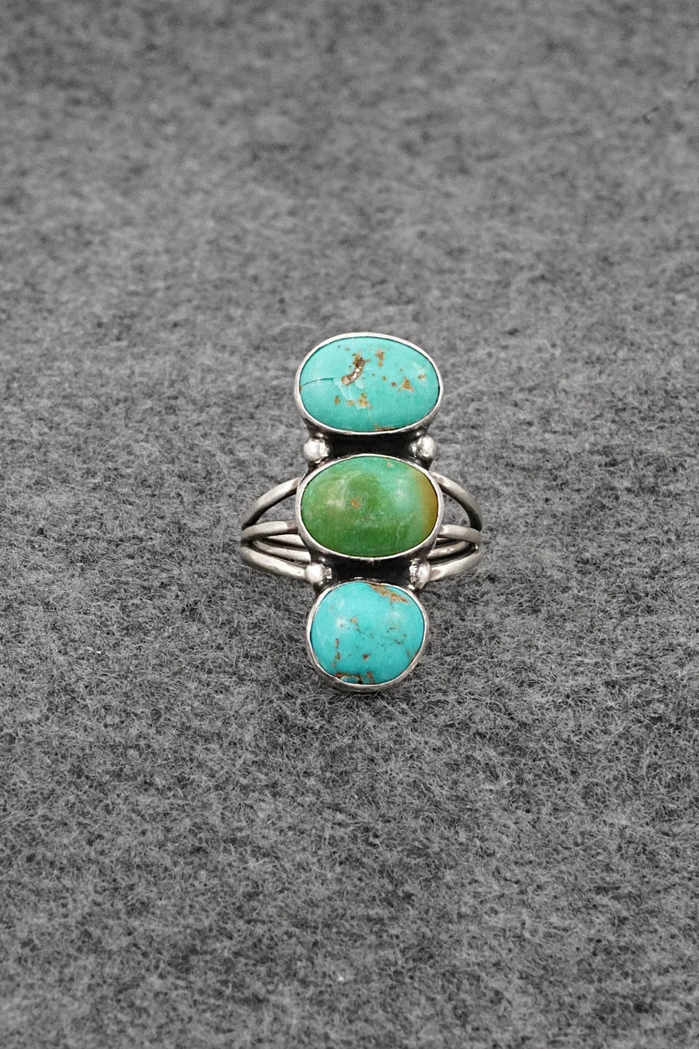 Turquoise & Sterling Silver Ring - Verley Betone - Size 8