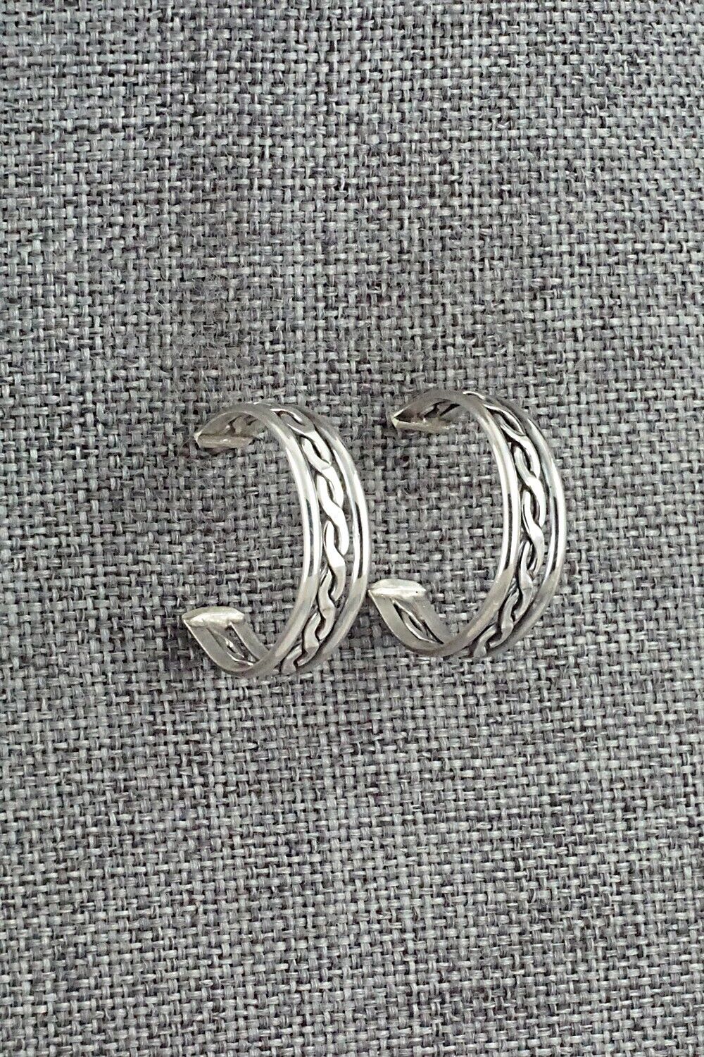 Sterling Silver Hoop Earrings - Caroline Tsosie