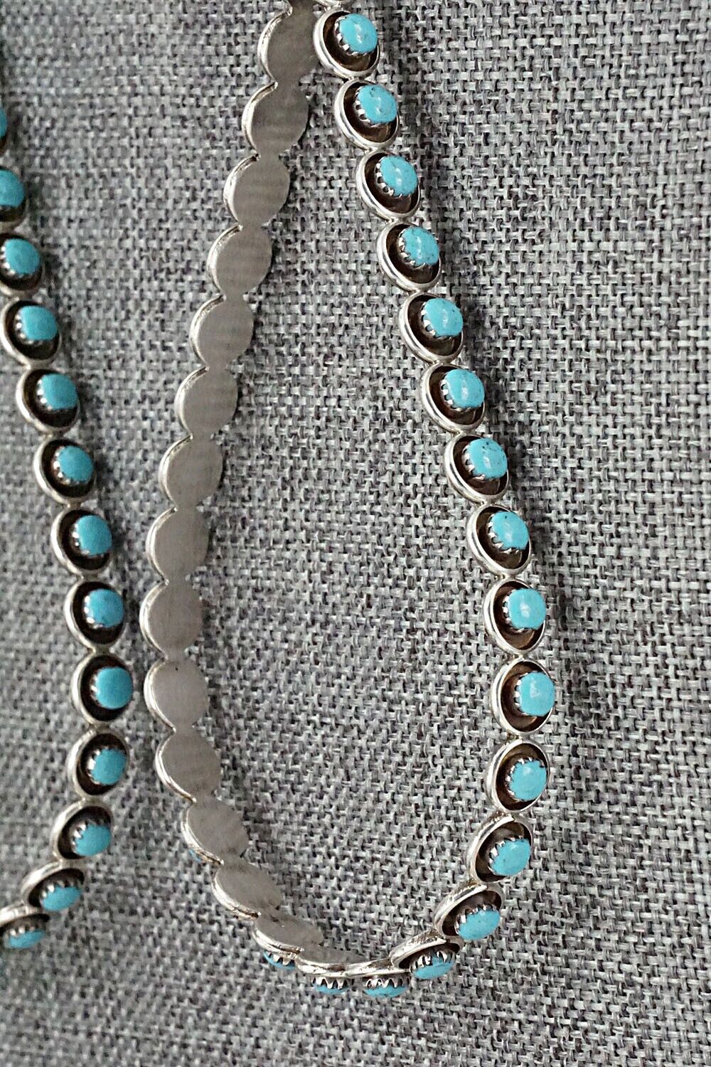 Turquoise & Sterling Silver Earrings - Florenda Lonasee