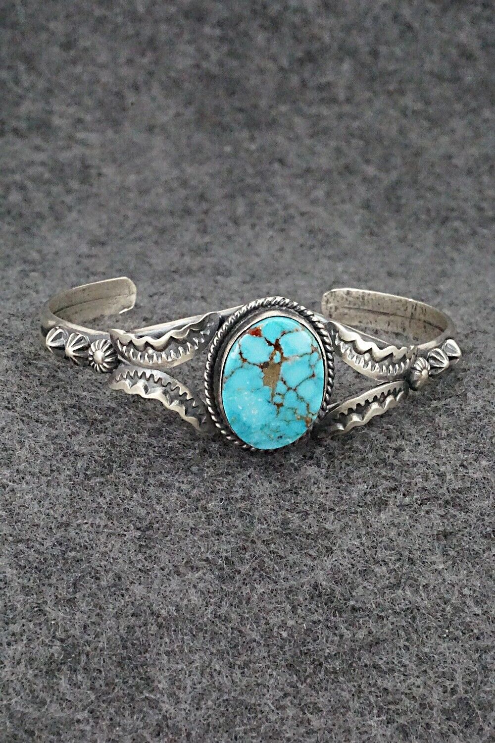 Turquoise & Sterling Silver Bracelet - Gilbert Tom