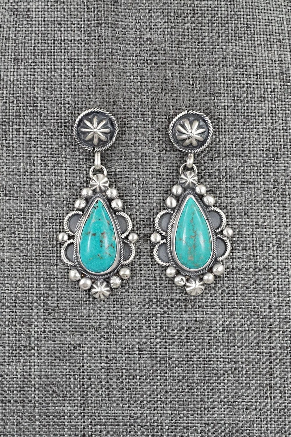 Turquoise & Sterling Silver Earrings - Darrin Livingston