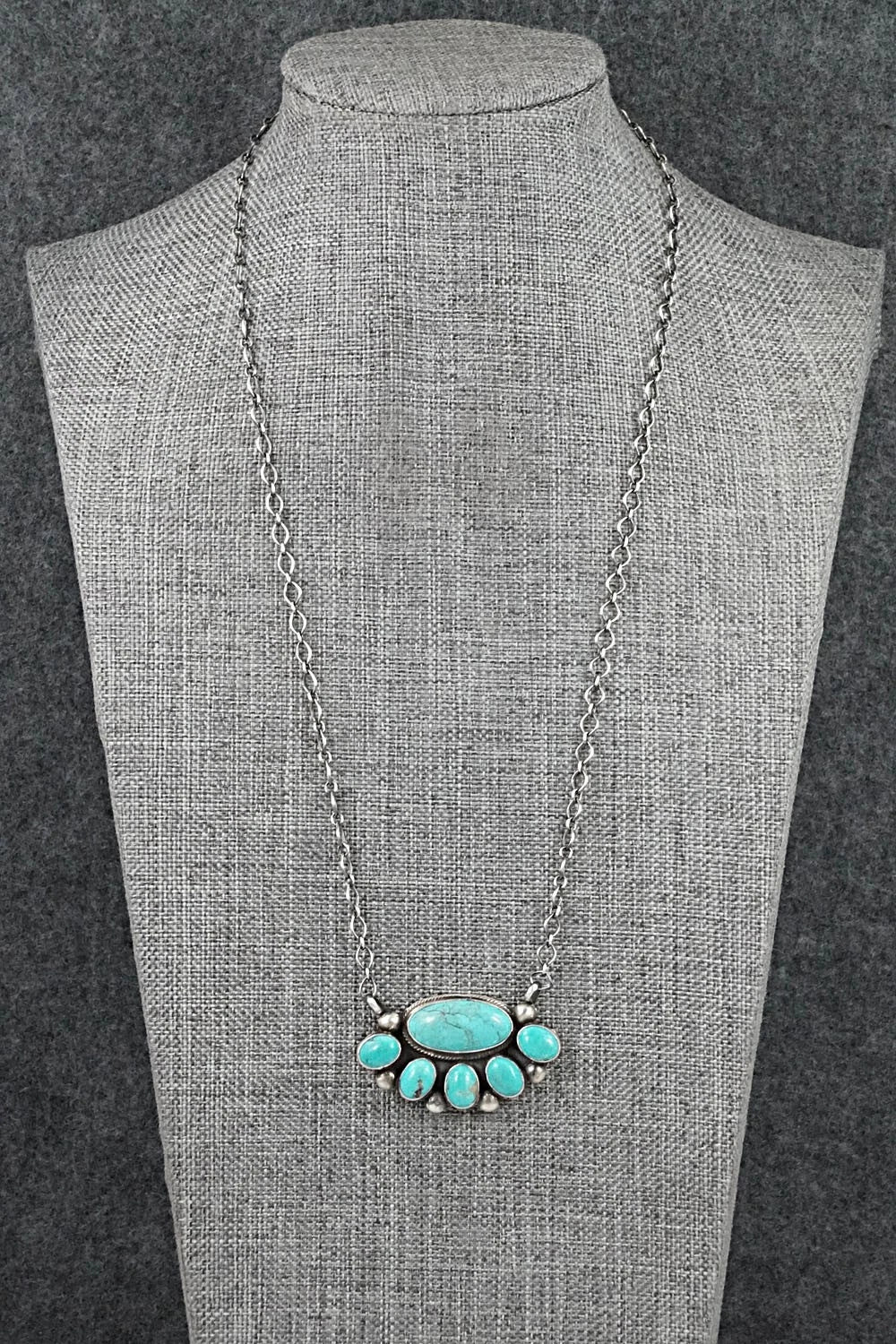 Turquoise & Sterling Silver Necklace - Kathleen Livingston
