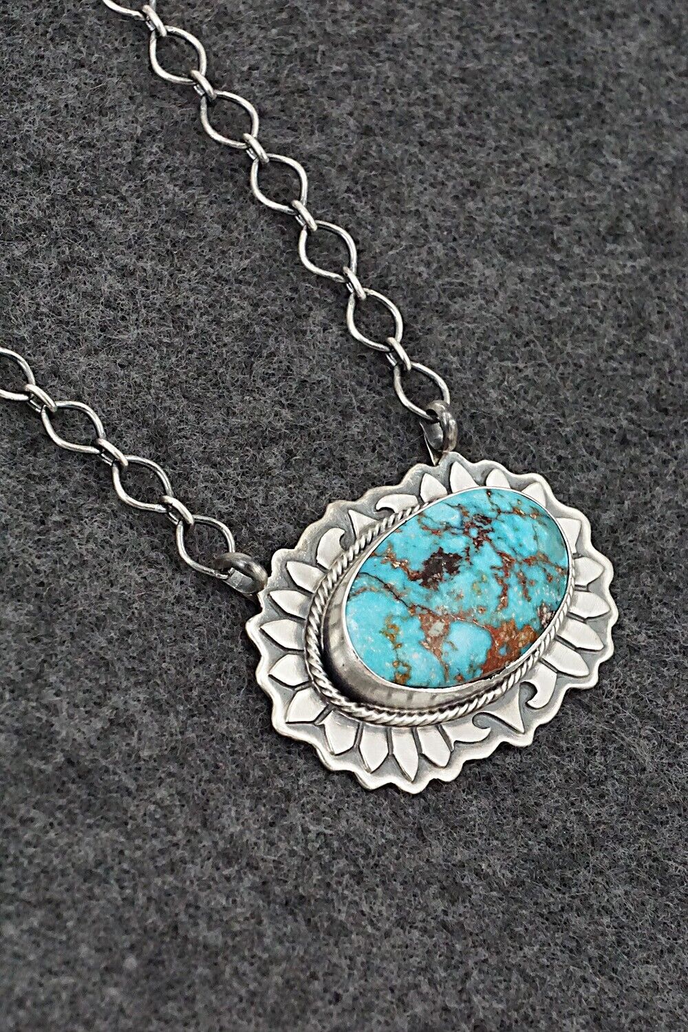 Turquoise & Sterling Silver Necklace - Randy Billy