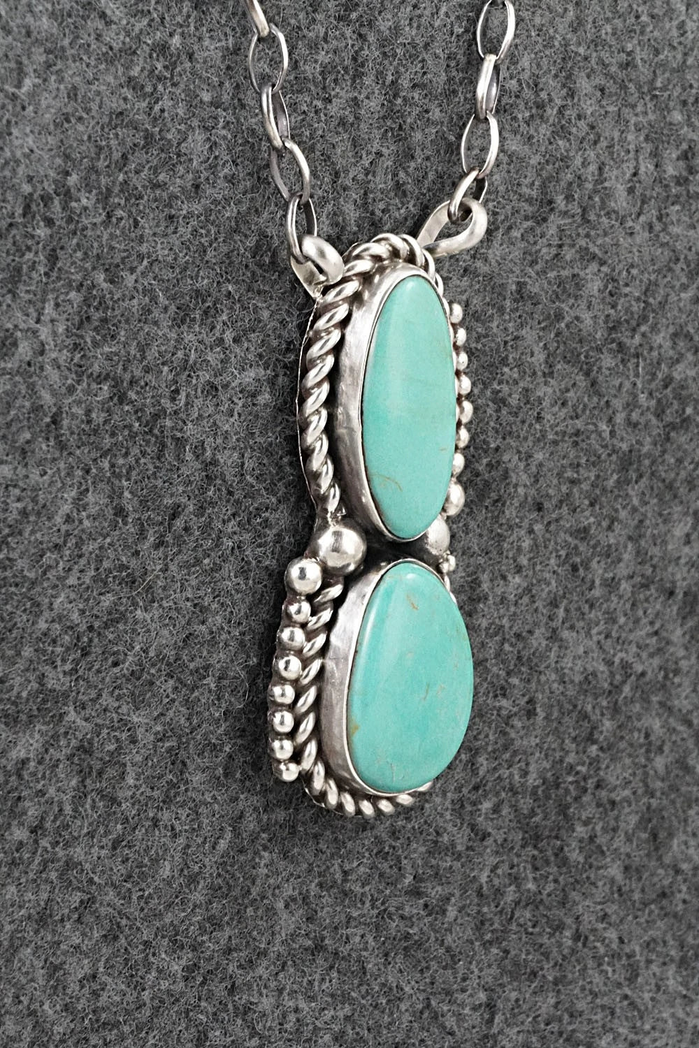 Turquoise & Sterling Silver Necklace - Antwone Brown