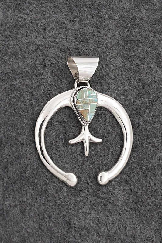 Turquoise & Sterling Silver Pendant - Joseph Martinez