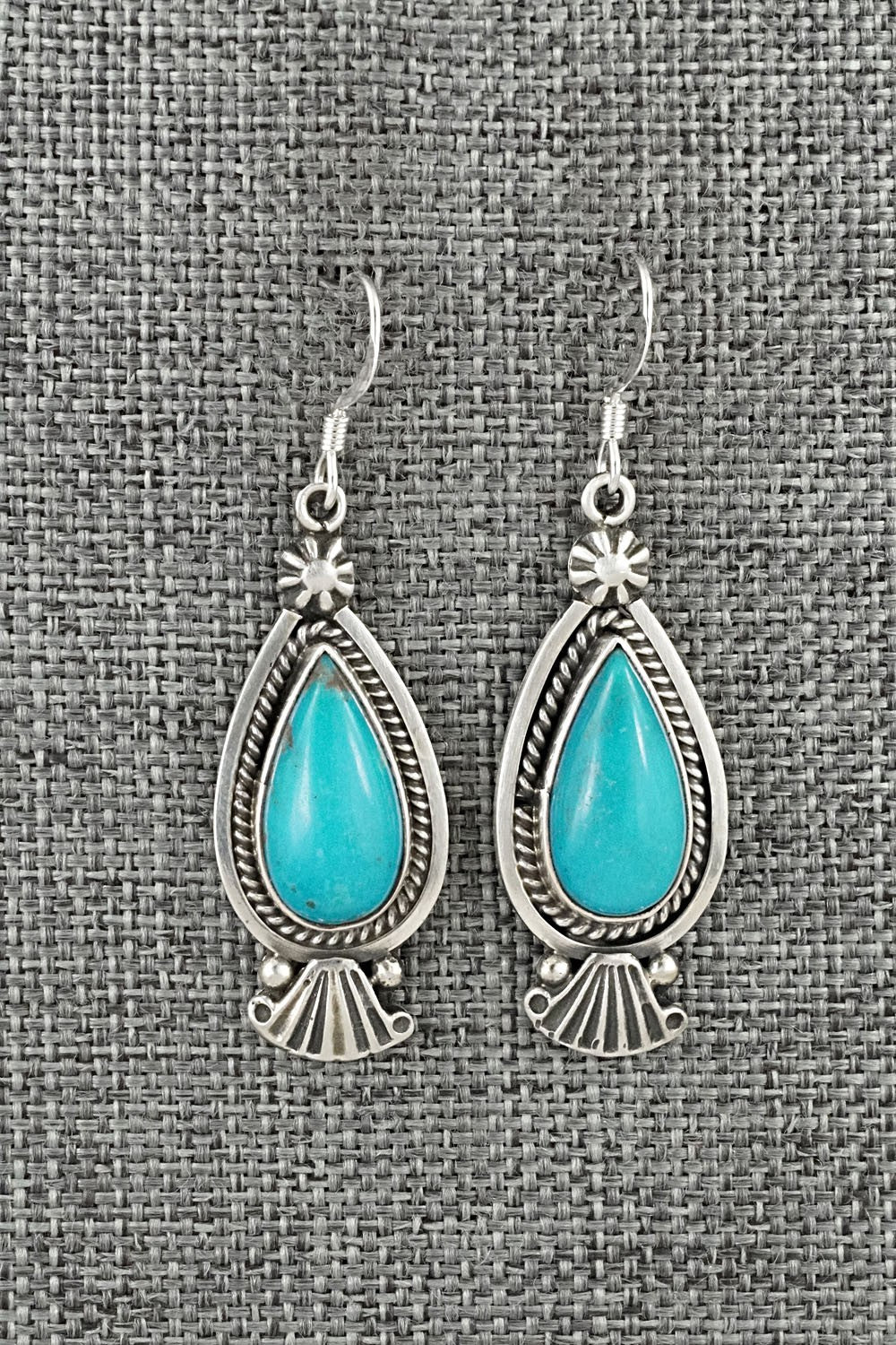 Turquoise & Sterling Silver Earrings - Verley Betone