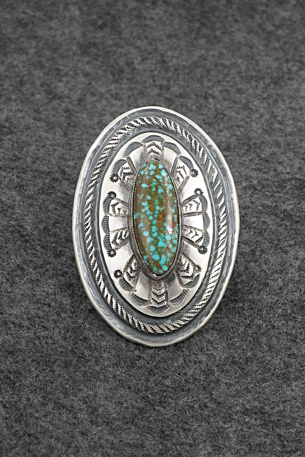 Turquoise & Sterling Silver Ring - Dexter Martinez - Size 9