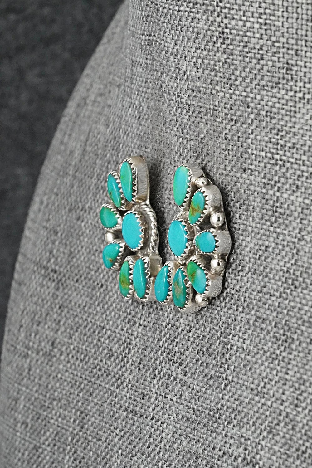Turquoise & Sterling Silver Earrings - Justina Wilson