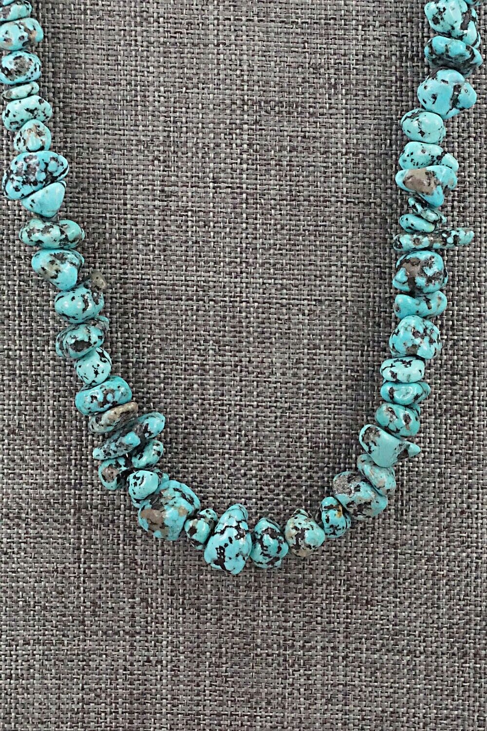 Turquoise & Sterling Silver Necklace 22" - Louise Joe