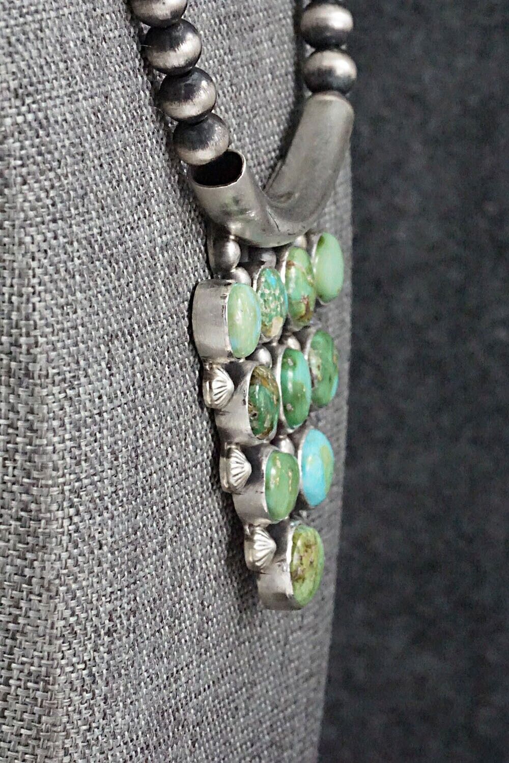 Turquoise & Sterling Silver Necklace - Tom Lewis