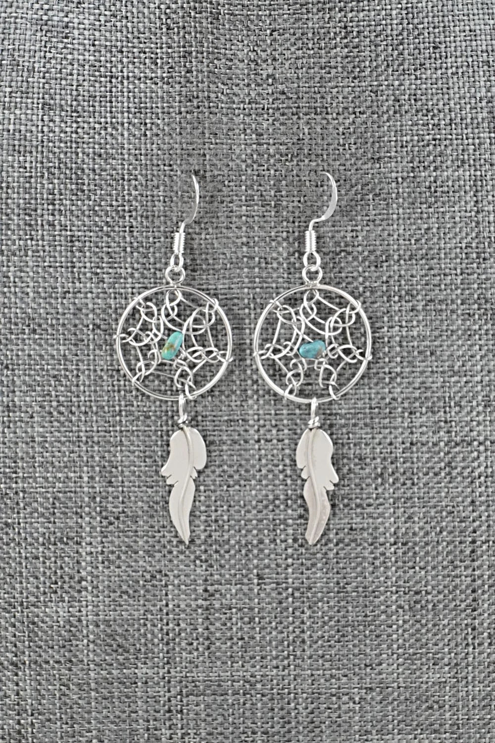 Turquoise & Sterling Silver Earrings - Lorenzo Arviso