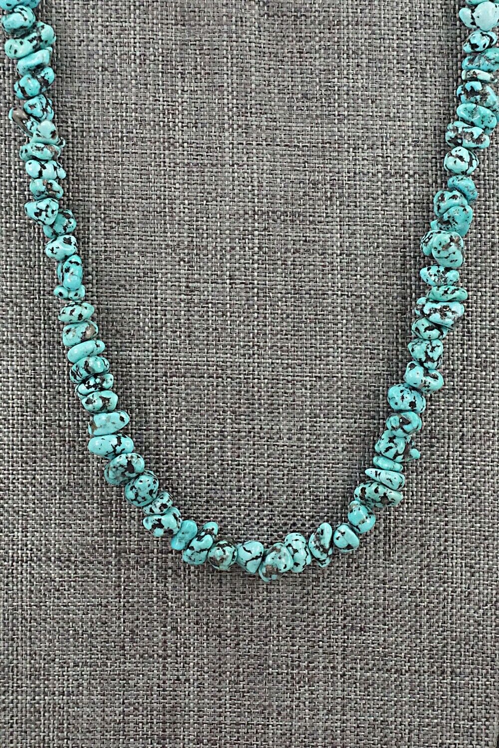 Turquoise & Sterling Silver Necklace 21" - Louise Joe