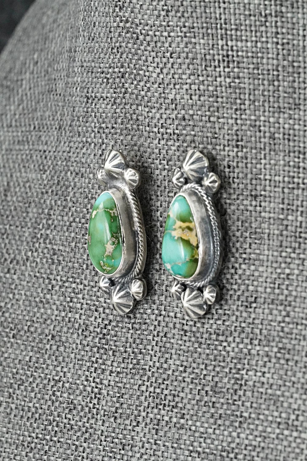 Turquoise & Sterling Silver Squash Blossom Set - Darrin Livingston