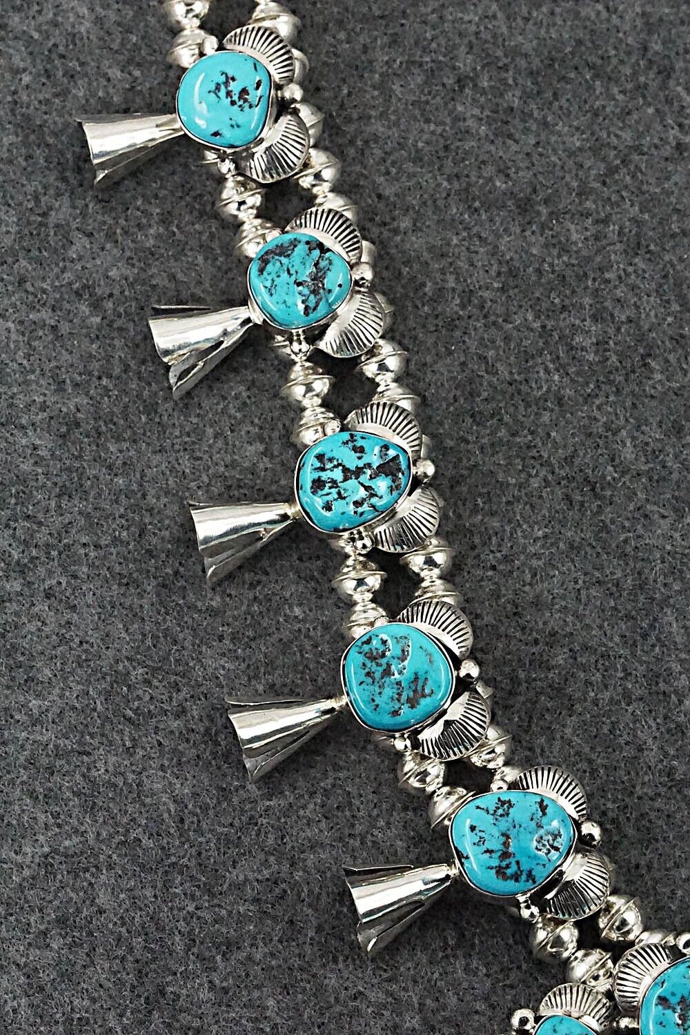 Turquoise & Sterling Silver Squash Blossom Set - Vernon Johnson