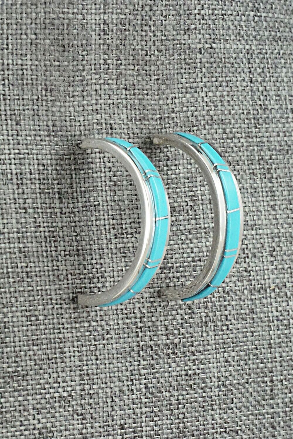 Turquoise & Sterling Silver Earrings - Wilbert Muskett Jr.