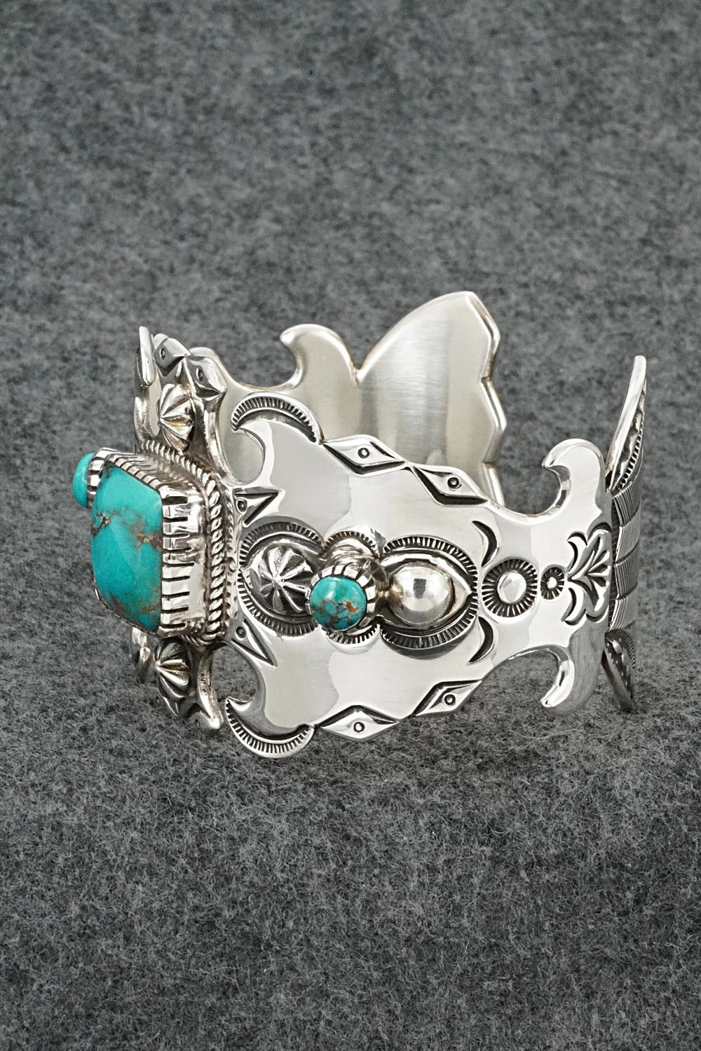 Turquoise & Sterling Silver Bracelet - Roland Dixson