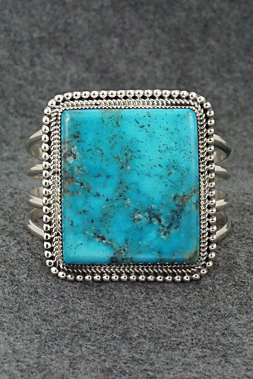 Turquoise & Sterling Silver Bracelet - Leslie Nez