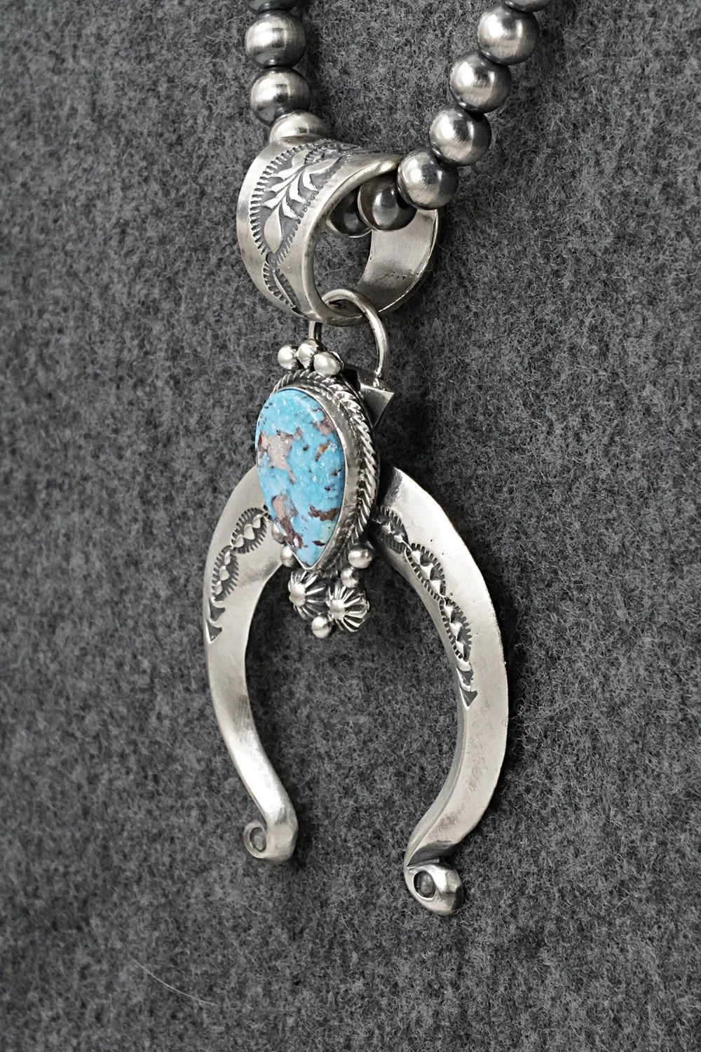 Turquoise & Sterling Silver Necklace - Samuel Yellowhair