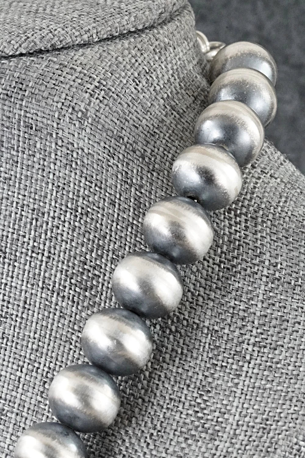 Sterling Silver Navajo Pearl Necklace 22" - Bryannen Halwood