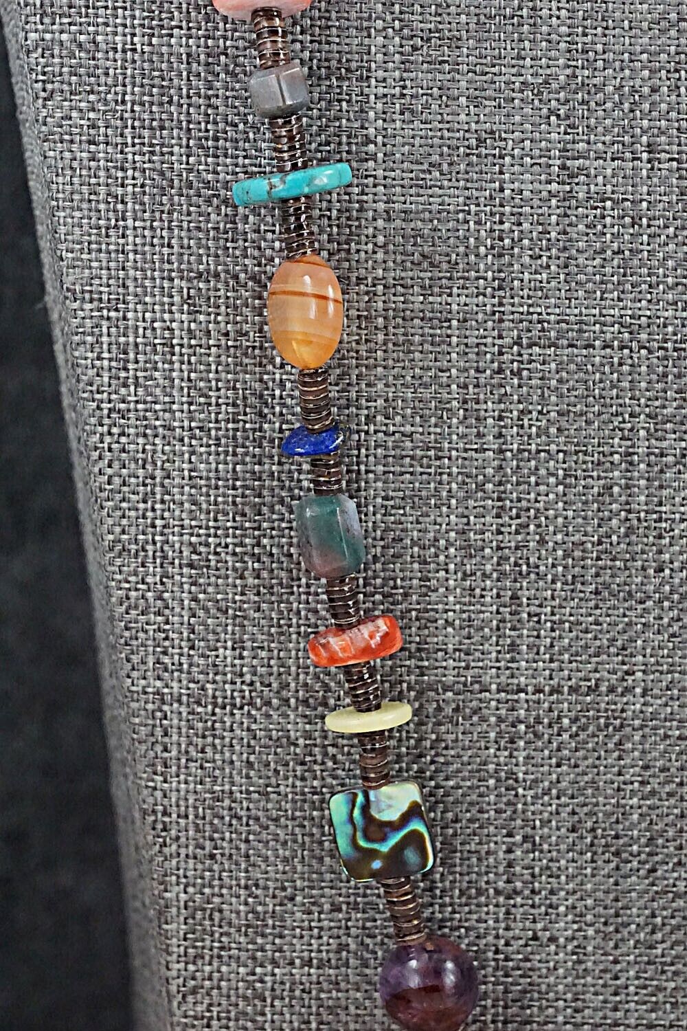 Multi-Stone and Sterling Silver Necklace - Helen Tsosie