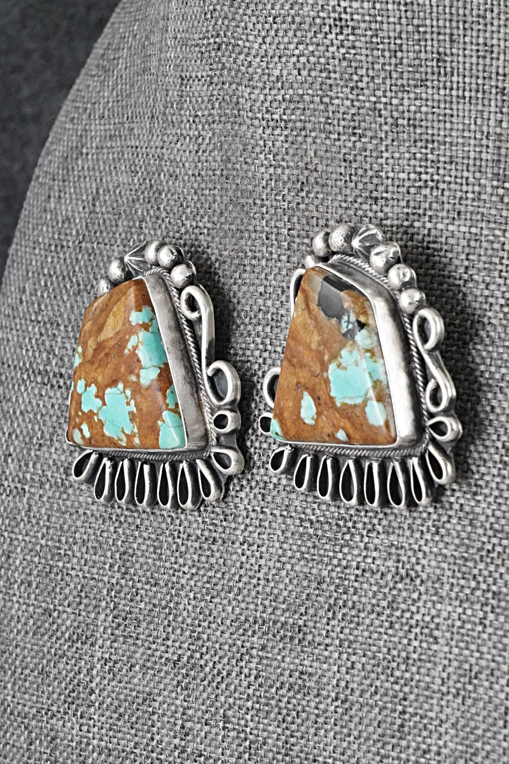 Turquoise & Sterling Silver Necklace and Earrings Set - Bob Becenti