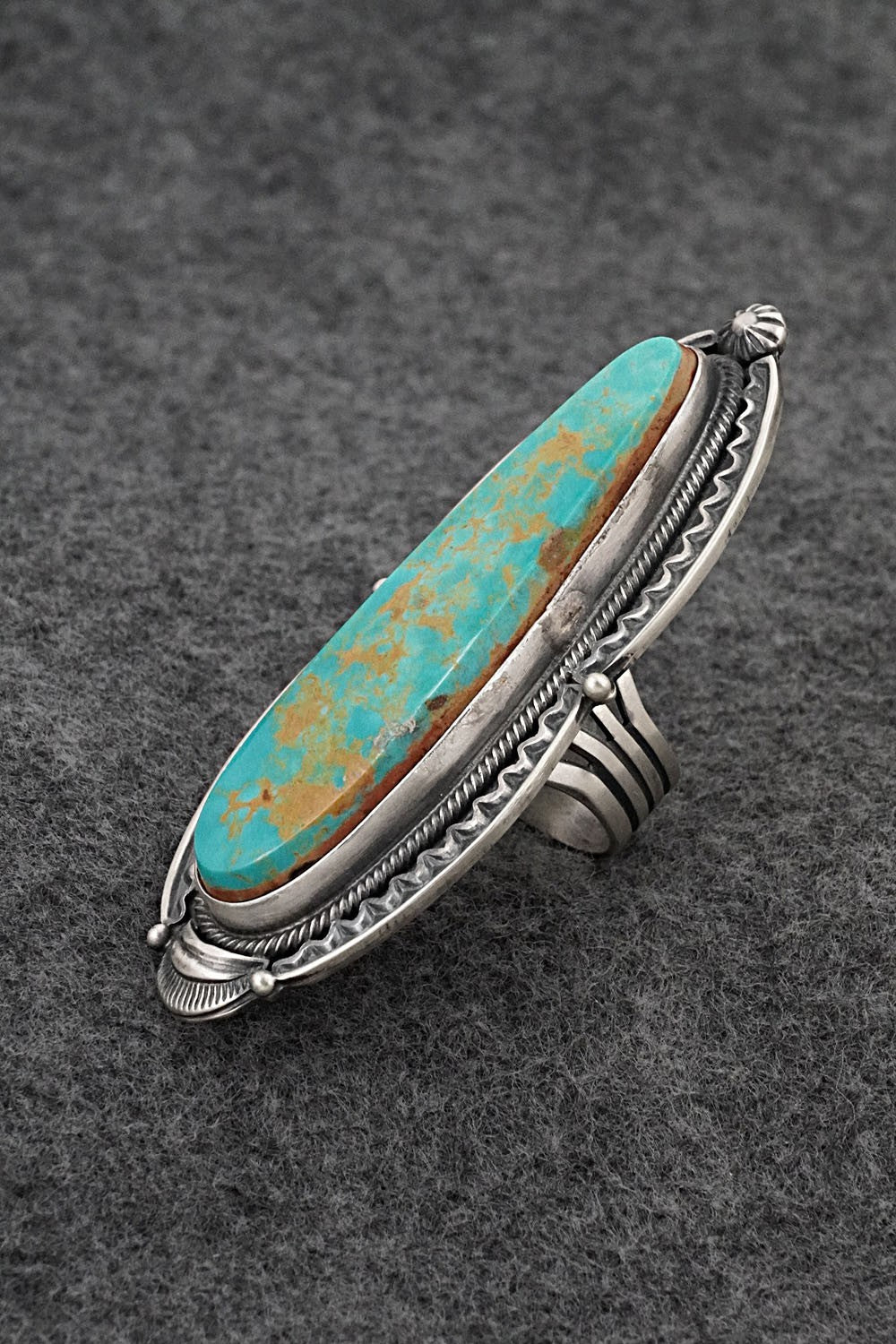 Turquoise & Sterling Silver Ring - Randy Boyd - Size 8