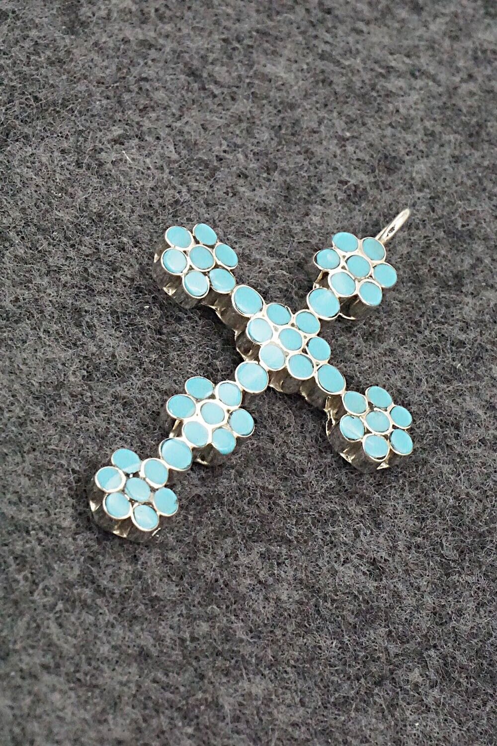 Turquoise and Sterling Silver Pendant - Rupert Shetima