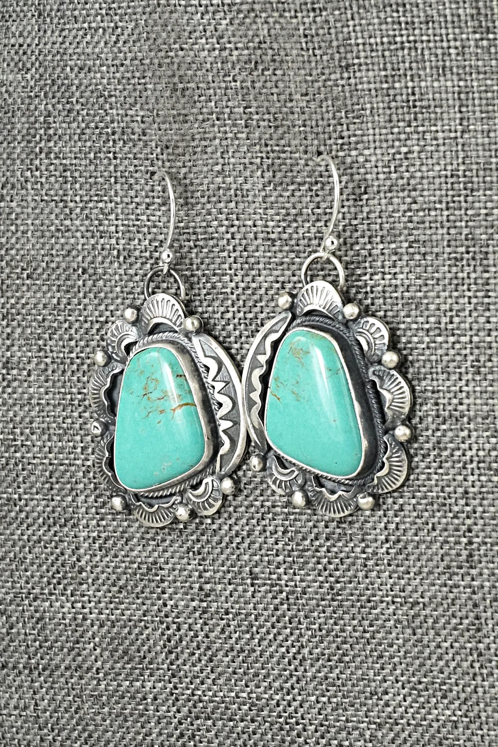 Turquoise & Sterling Silver Earrings - Jackson Hoskie