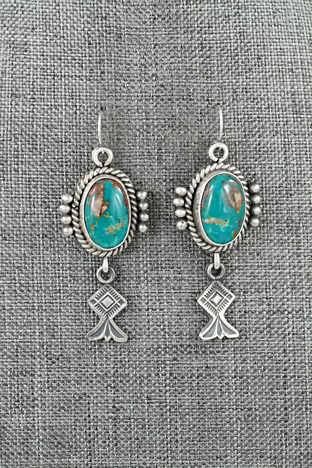 Turquoise & Sterling Silver Earrings - Michael Calladitto